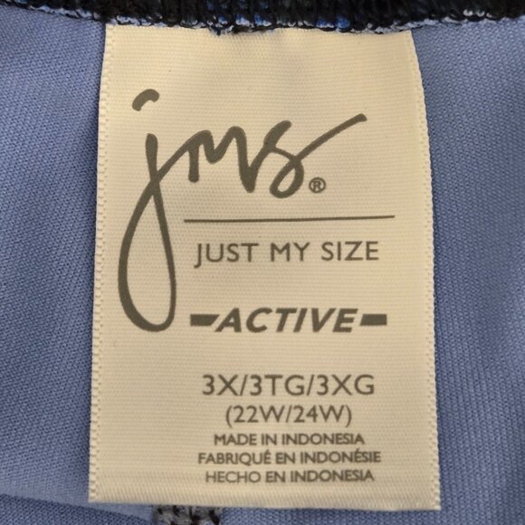 NWT | Just My Size JMS Active Blue Butterfly Print Capri Leggings | 3XL - Picture 4 of 6